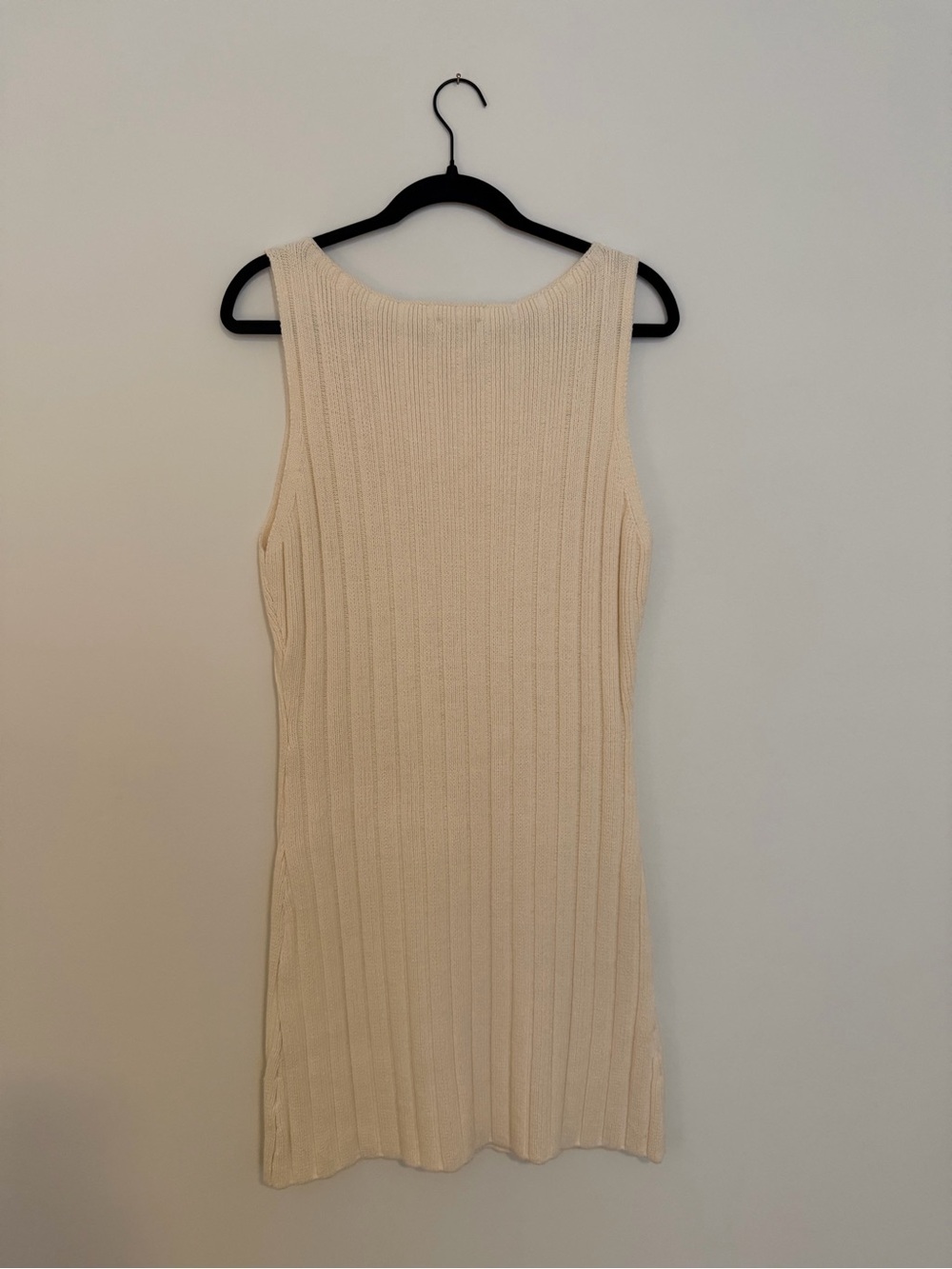 Reformation Cream Ribbed Sweater Dress - Picture 8 of 8
